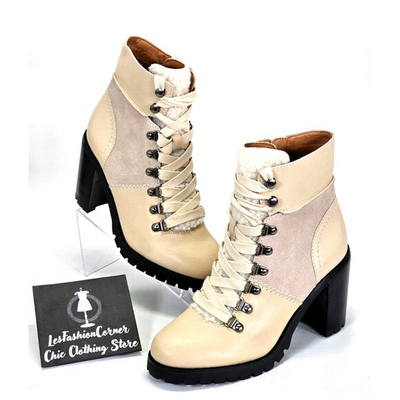 NWOB Frye and Co. Women's Beige Suede Rayner Hiker Casual Dress Boots Sz 7M 1772 - Picture 3 of 13